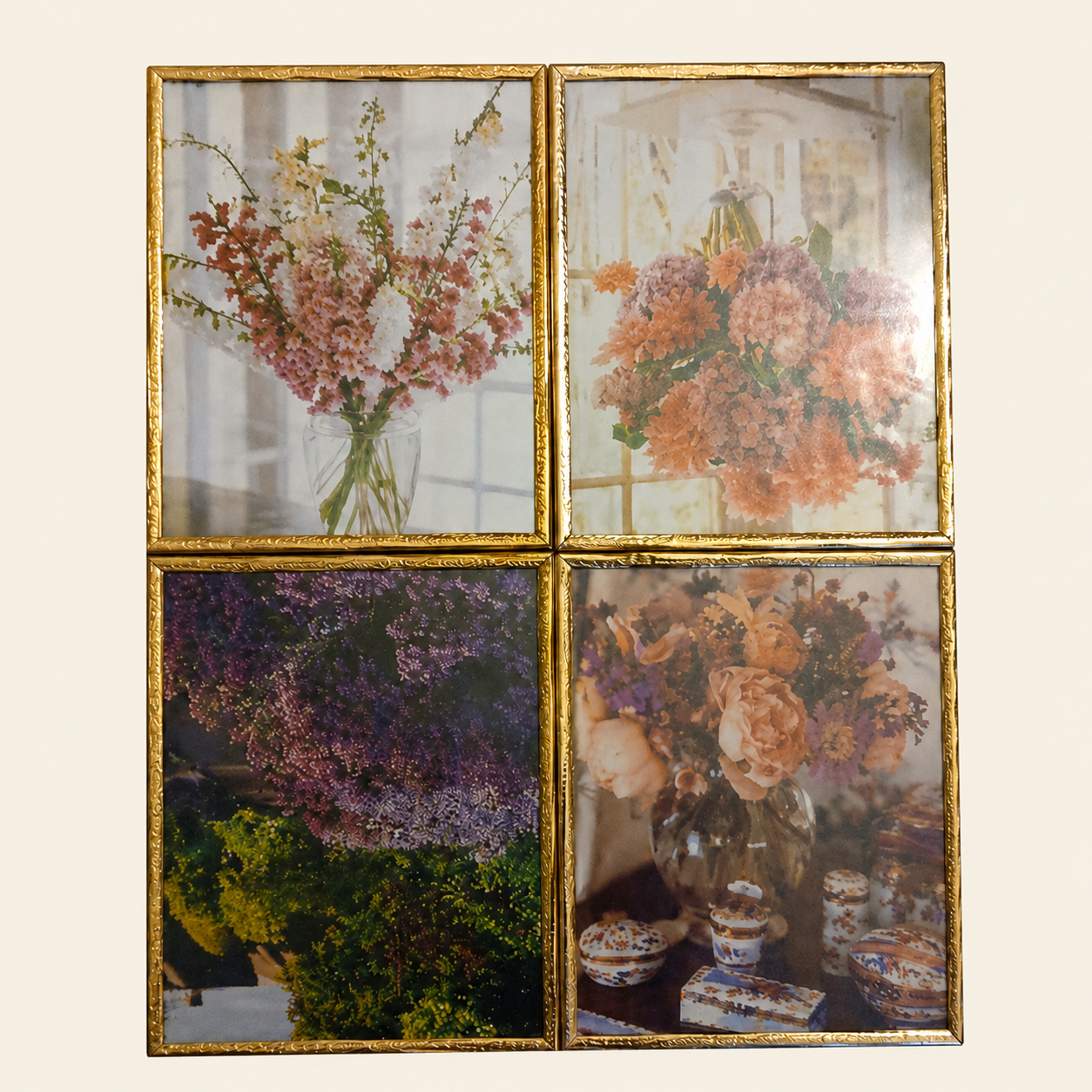 Set of four framed floral works from the Von Chera Collection