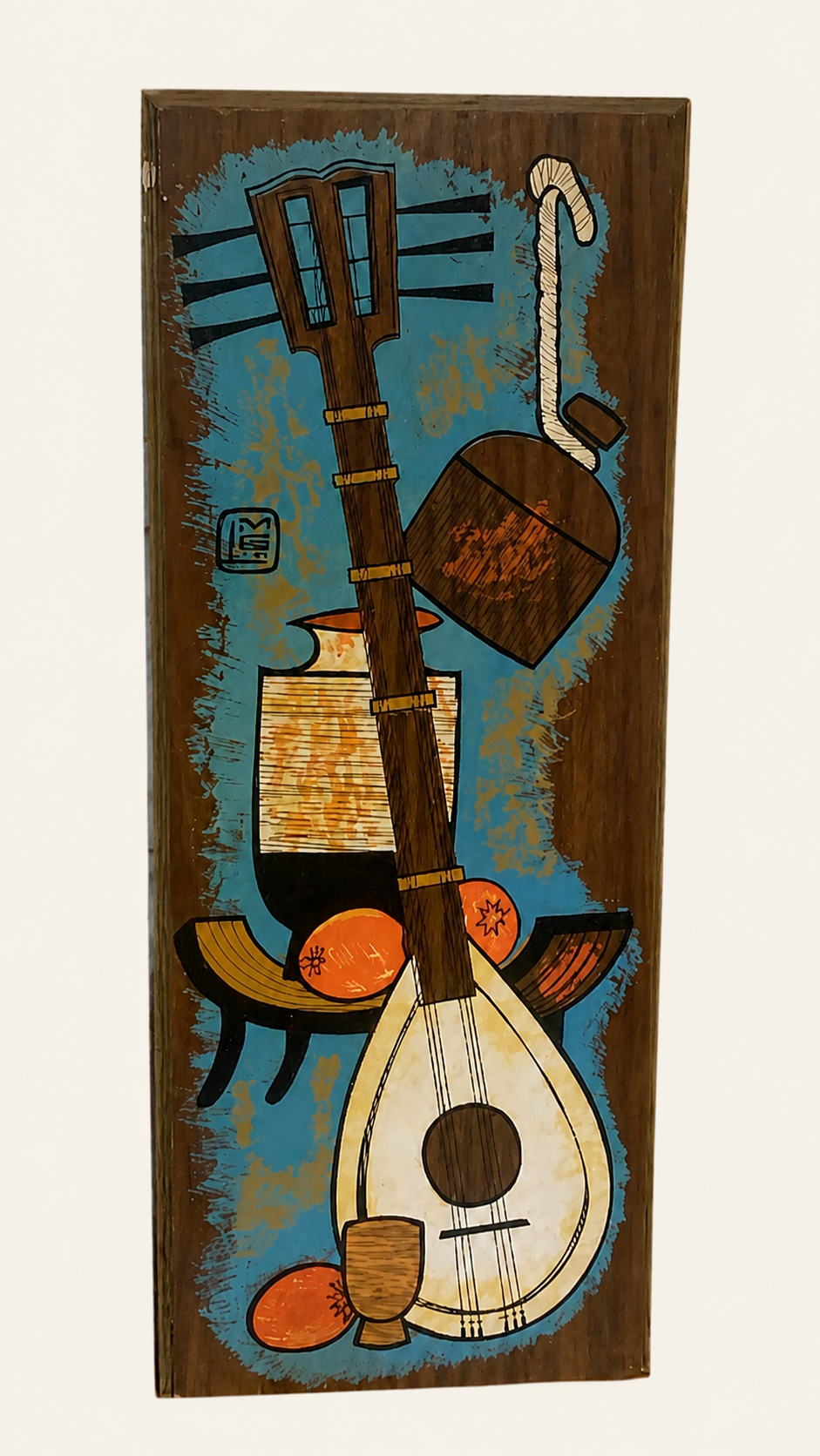 Framed folk music panel from the Von Chera Collection